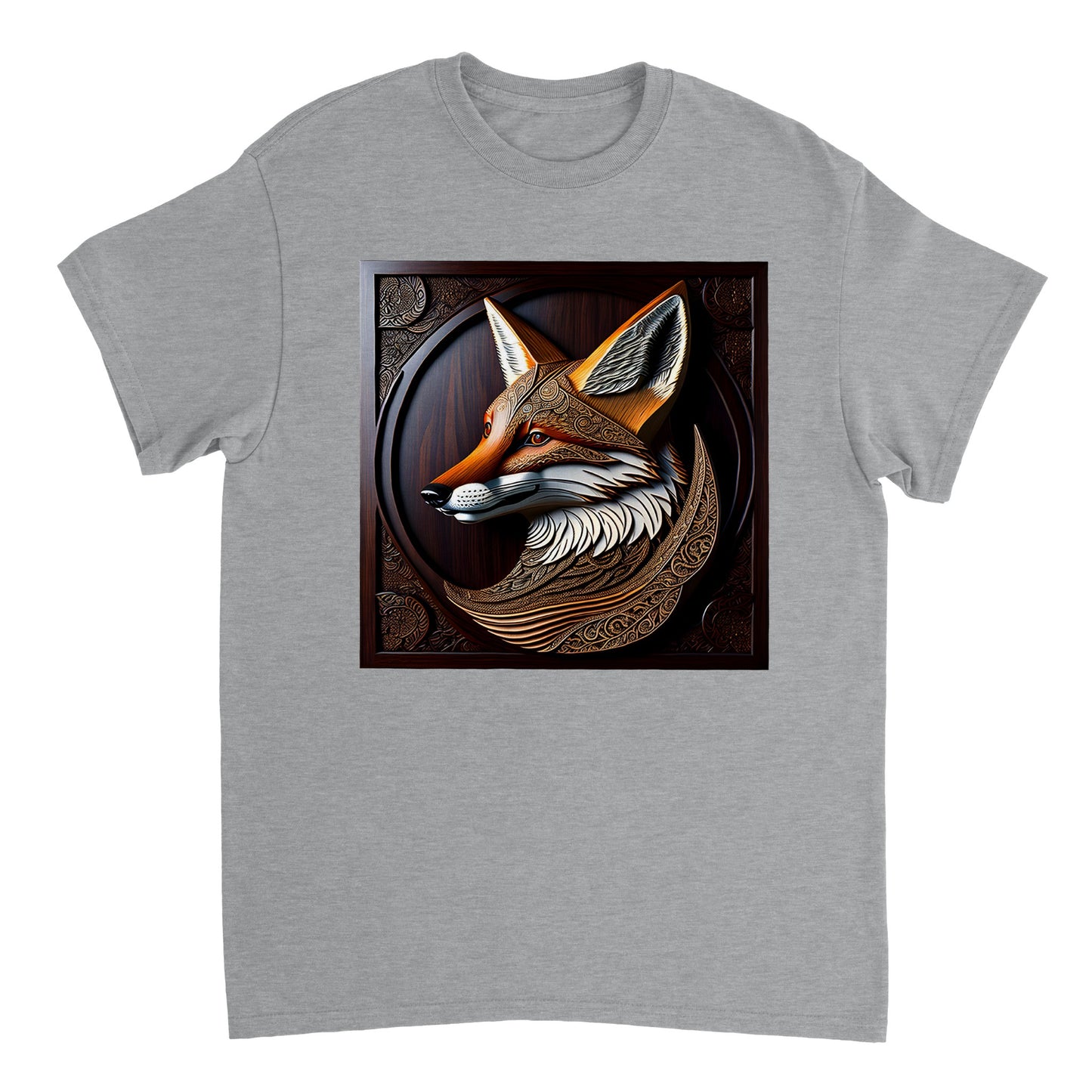 3D Wooden Animal Art - Heavyweight Unisex Crewneck T-shirt 89