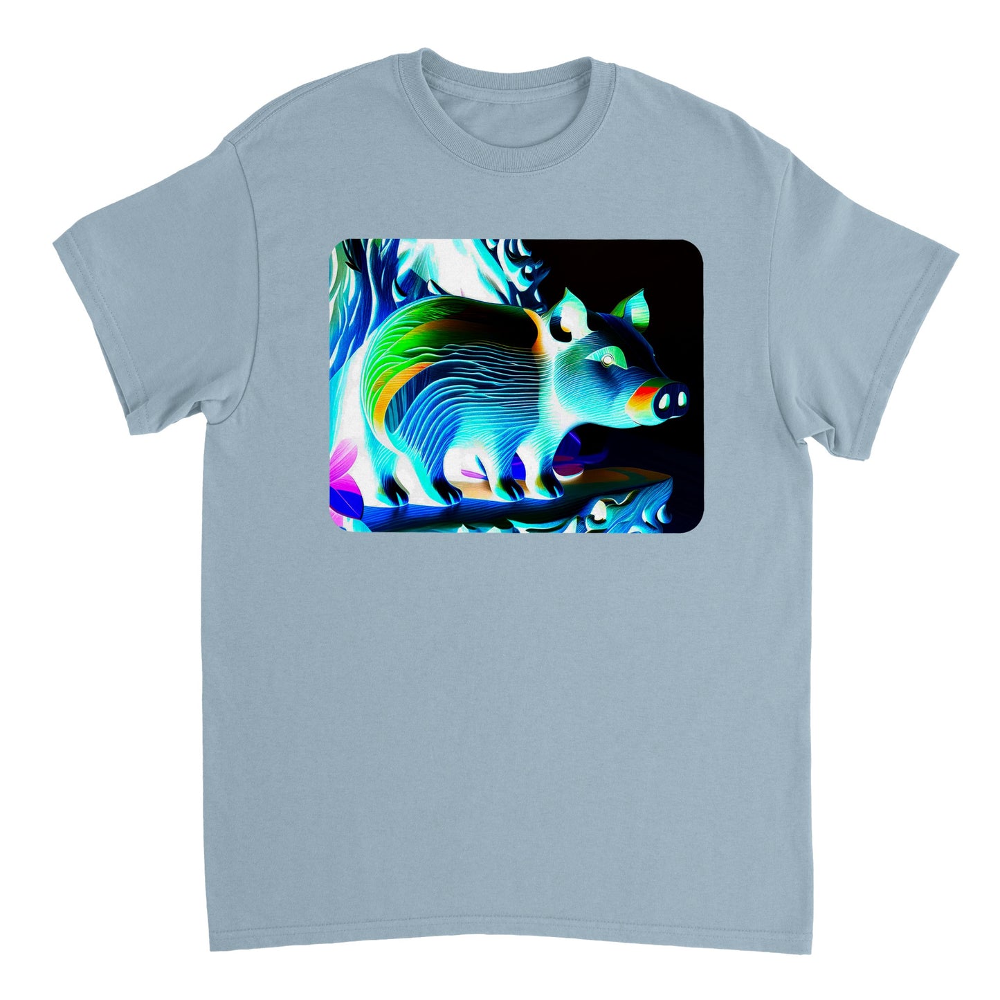Rainbow Colors Animal - Heavyweight Unisex Crewneck T-shirt 23
