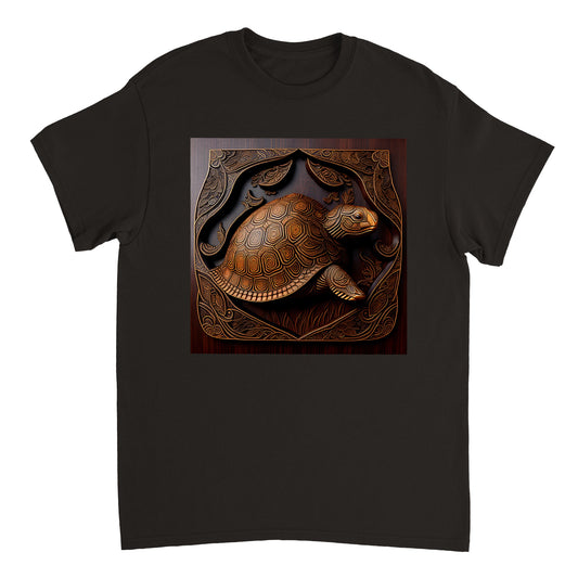 3D Wooden Animal Art - Heavyweight Unisex Crewneck T-shirt 63
