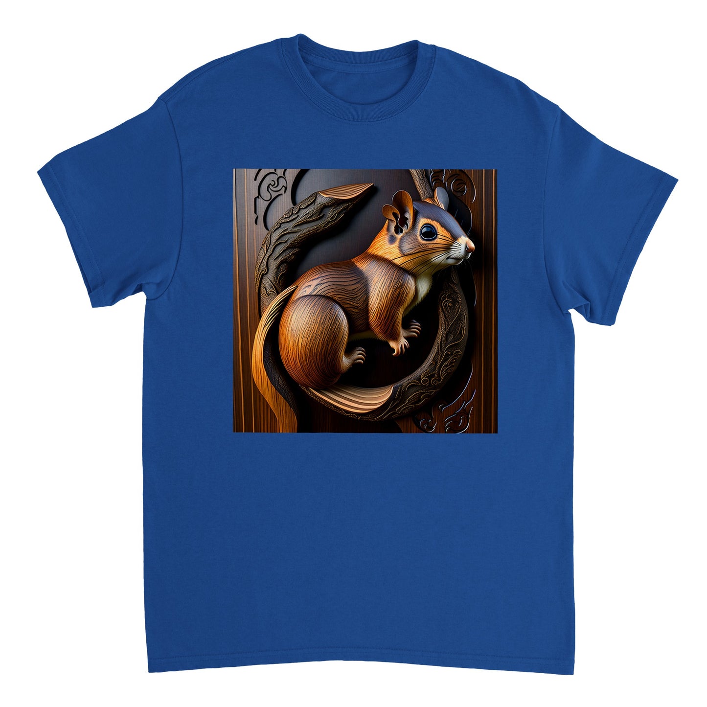 3D Wooden Animal Art - Heavyweight Unisex Crewneck T-shirt 51