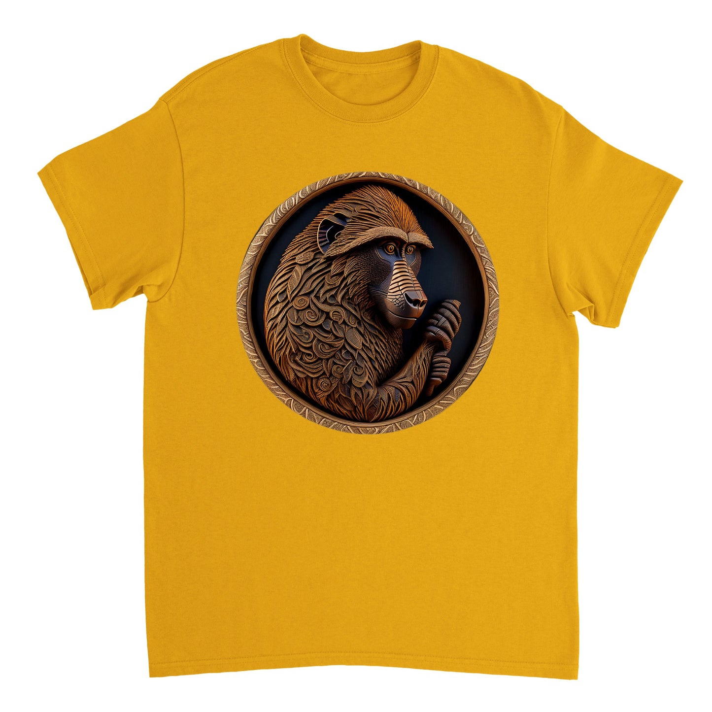 3D Wooden Animal Art - Heavyweight Unisex Crewneck T-shirt 23