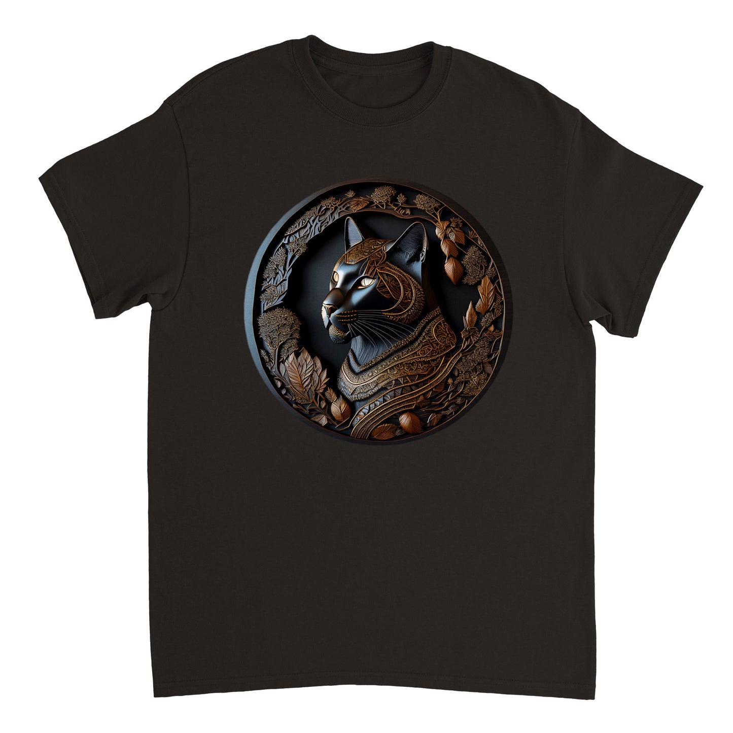 3D Wooden Animal Art - Heavyweight Unisex Crewneck T-shirt 43