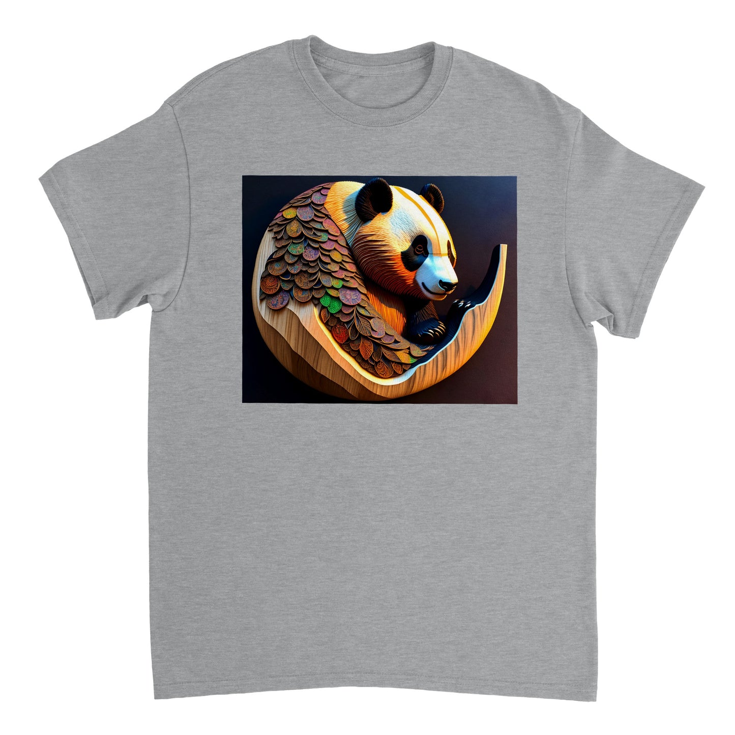 3D Wooden Animal Art - Heavyweight Unisex Crewneck T-shirt 88