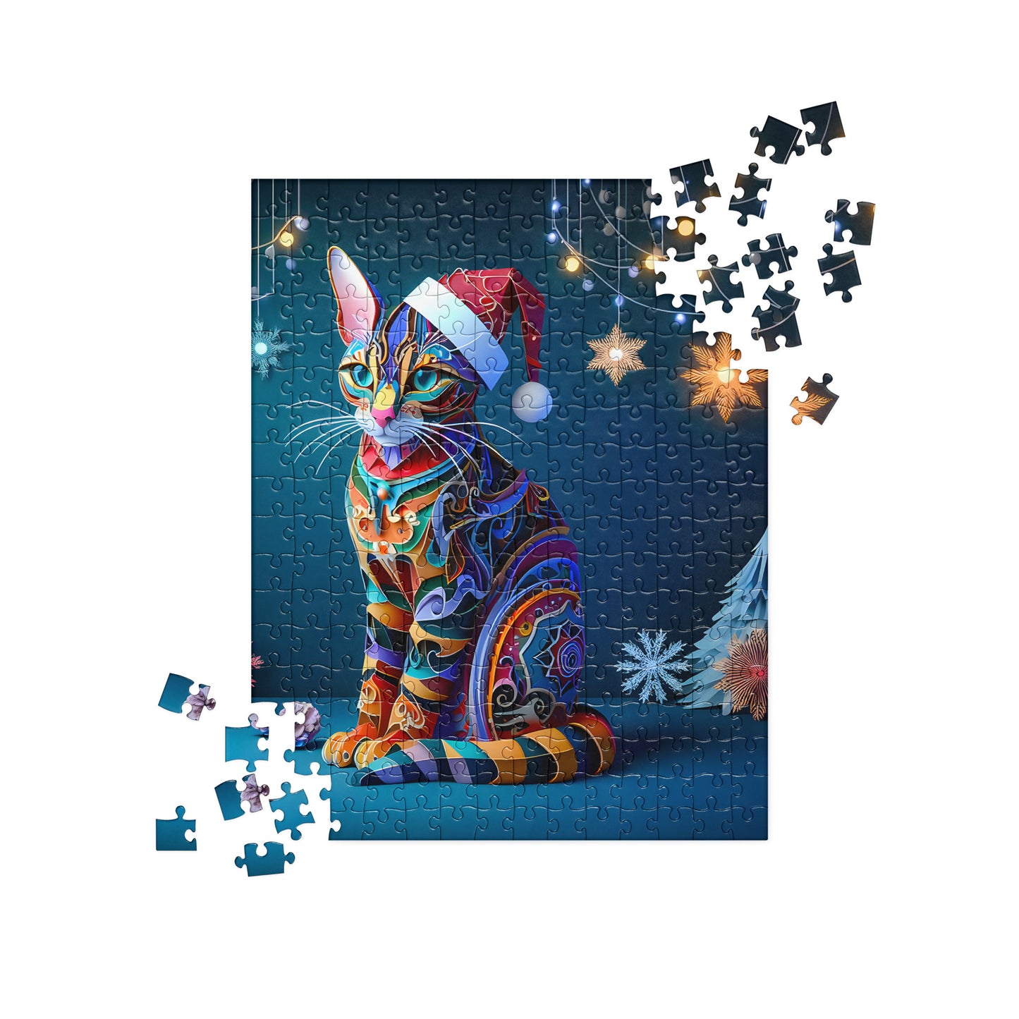 3D Christmas Cats - Jigsaw Puzzle #5