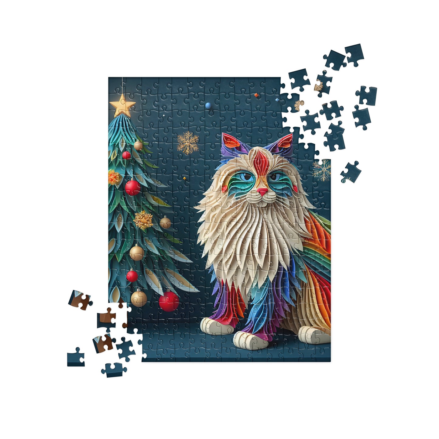 3D Christmas Cats - Jigsaw Puzzle #10