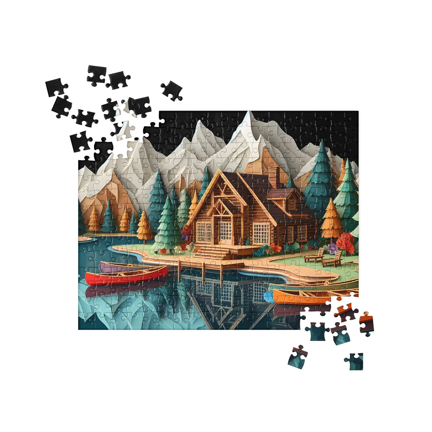 3D Wooden Cabin - Jigsaw Puzzle #1