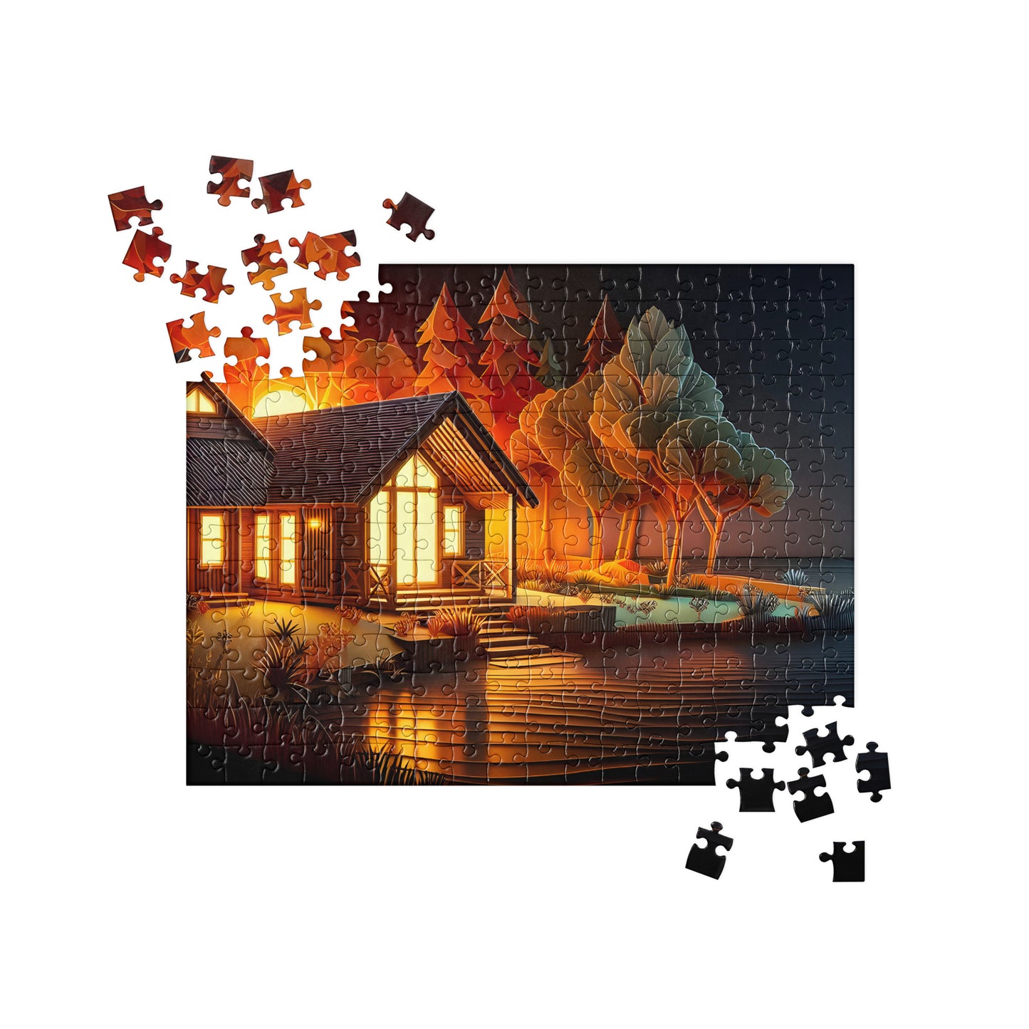 3D Wooden Cabin - Jigsaw Puzzle #3