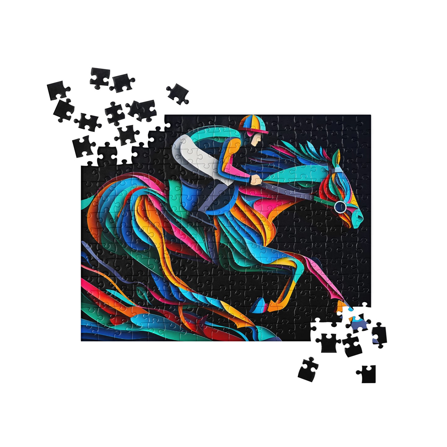 3D Jockey and Horse - Jigsaw Puzzle #1