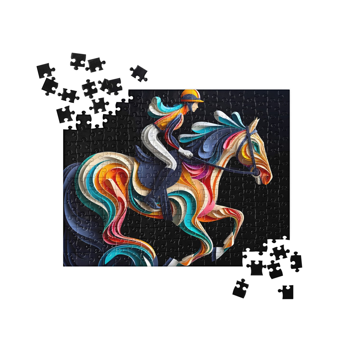 3D Jockey and Horse - Jigsaw Puzzle #4