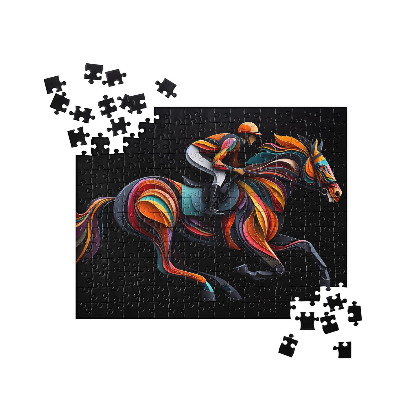 3D Jockey and Horse - Jigsaw Puzzle #9