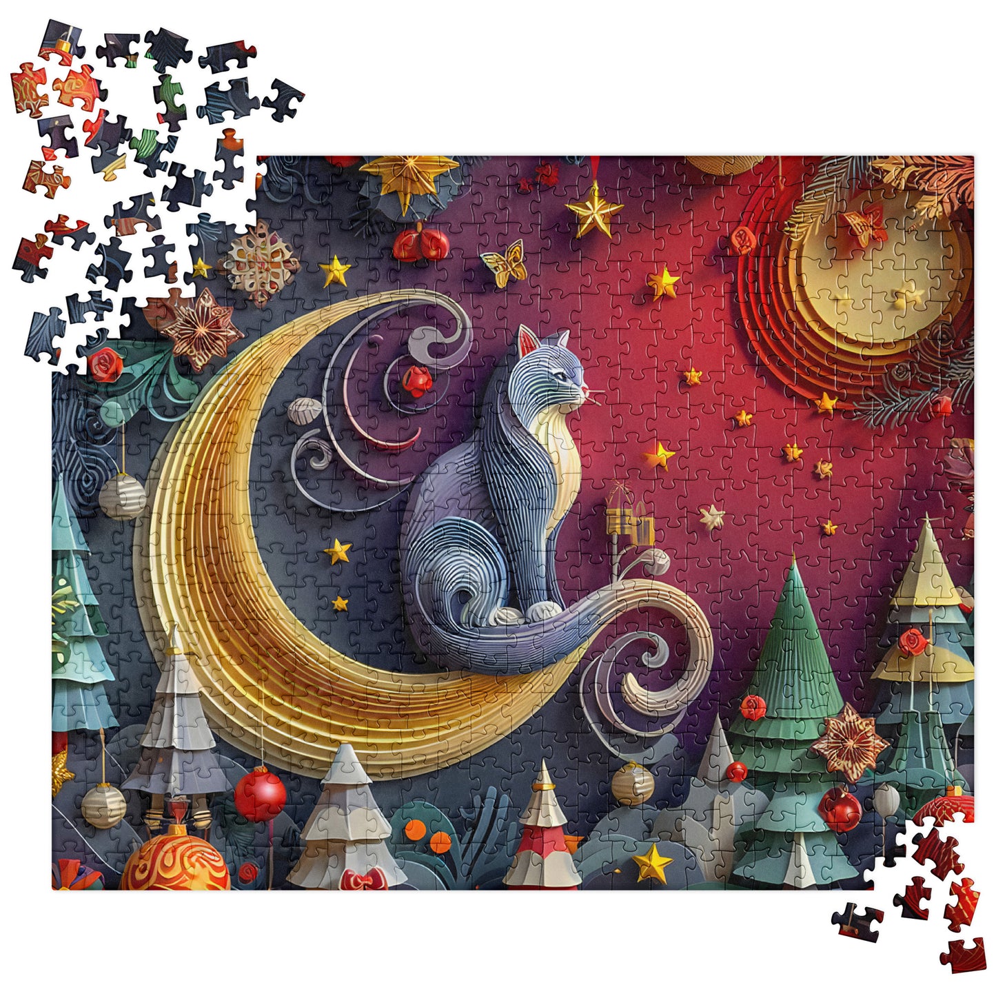3D Christmas Cats - Jigsaw Puzzle #8
