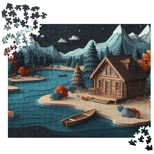 3D Wooden Cabin - Jigsaw Puzzle #2