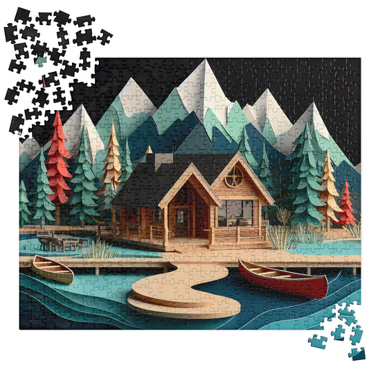 3D Wooden Cabin - Jigsaw Puzzle #6