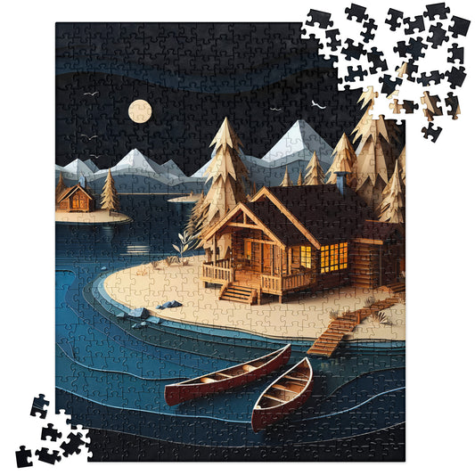 3D Wooden Cabin - Jigsaw Puzzle #8