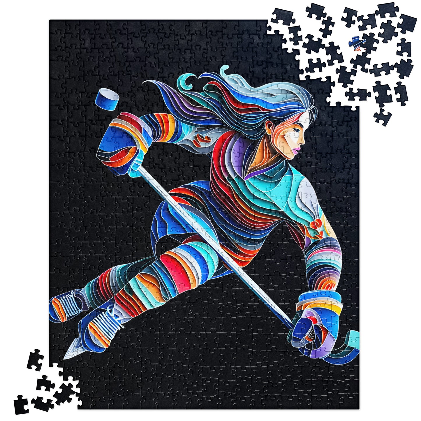 3D Ice Hockey Player - Jigsaw Puzzle #6