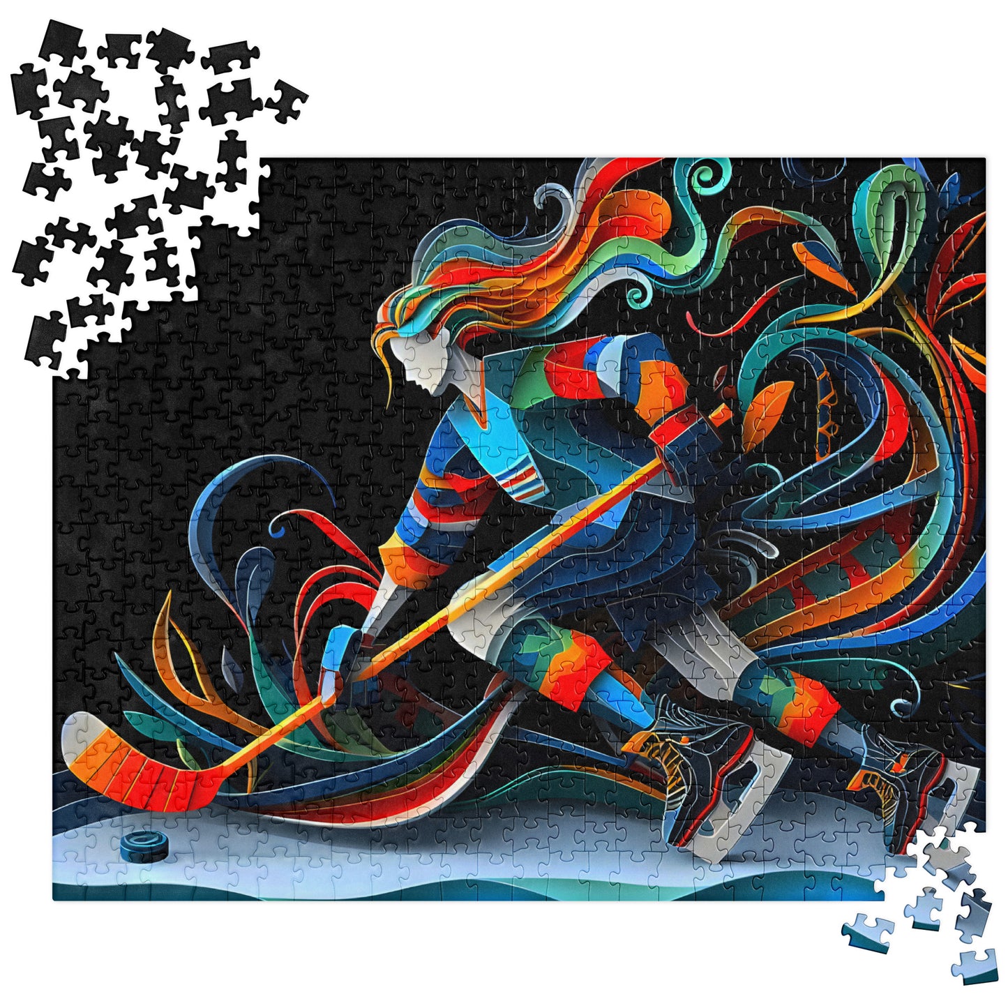 3D Ice Hockey Player - Jigsaw Puzzle #8