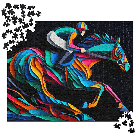 3D Jockey and Horse - Jigsaw Puzzle #1