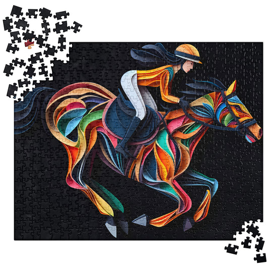 3D Jockey and Horse - Jigsaw Puzzle #2