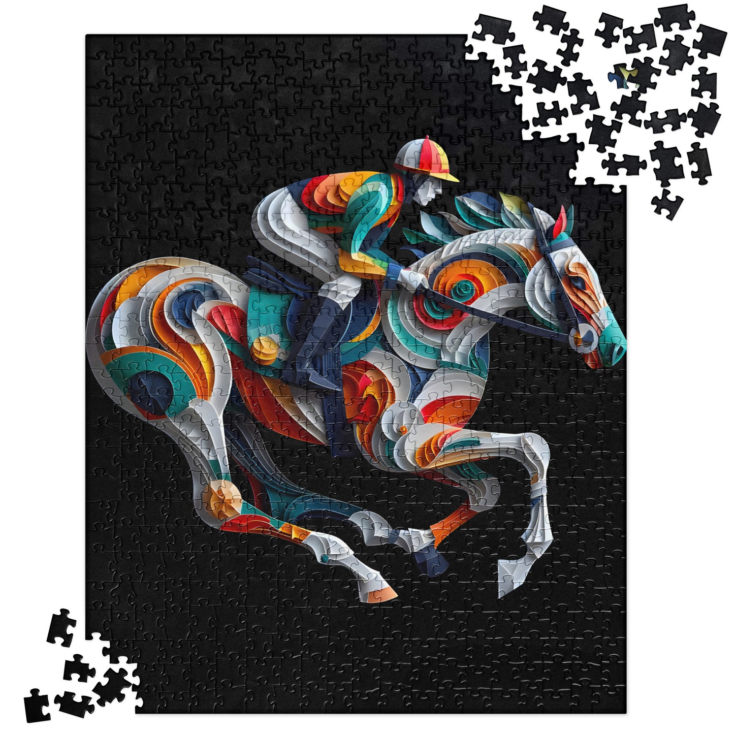 3D Jockey and Horse - Jigsaw Puzzle #3
