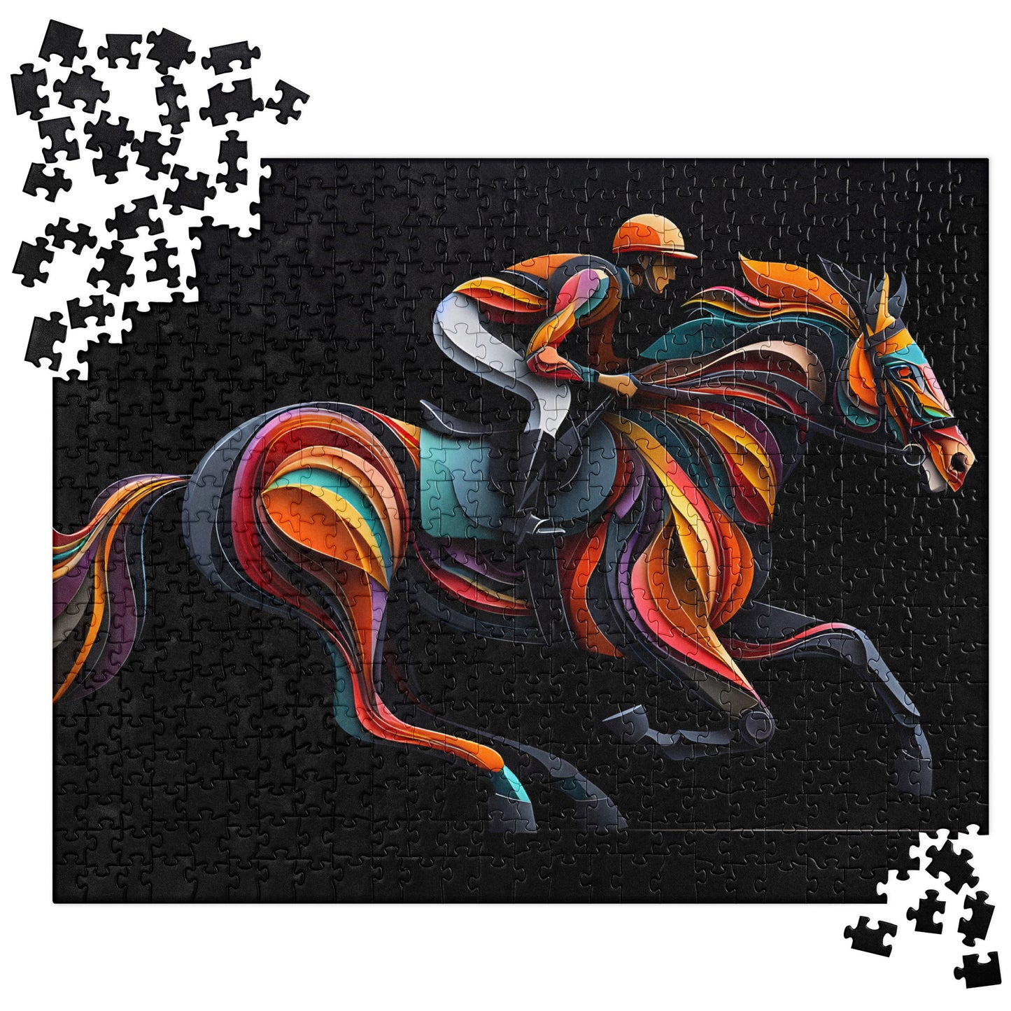 3D Jockey and Horse - Jigsaw Puzzle #9