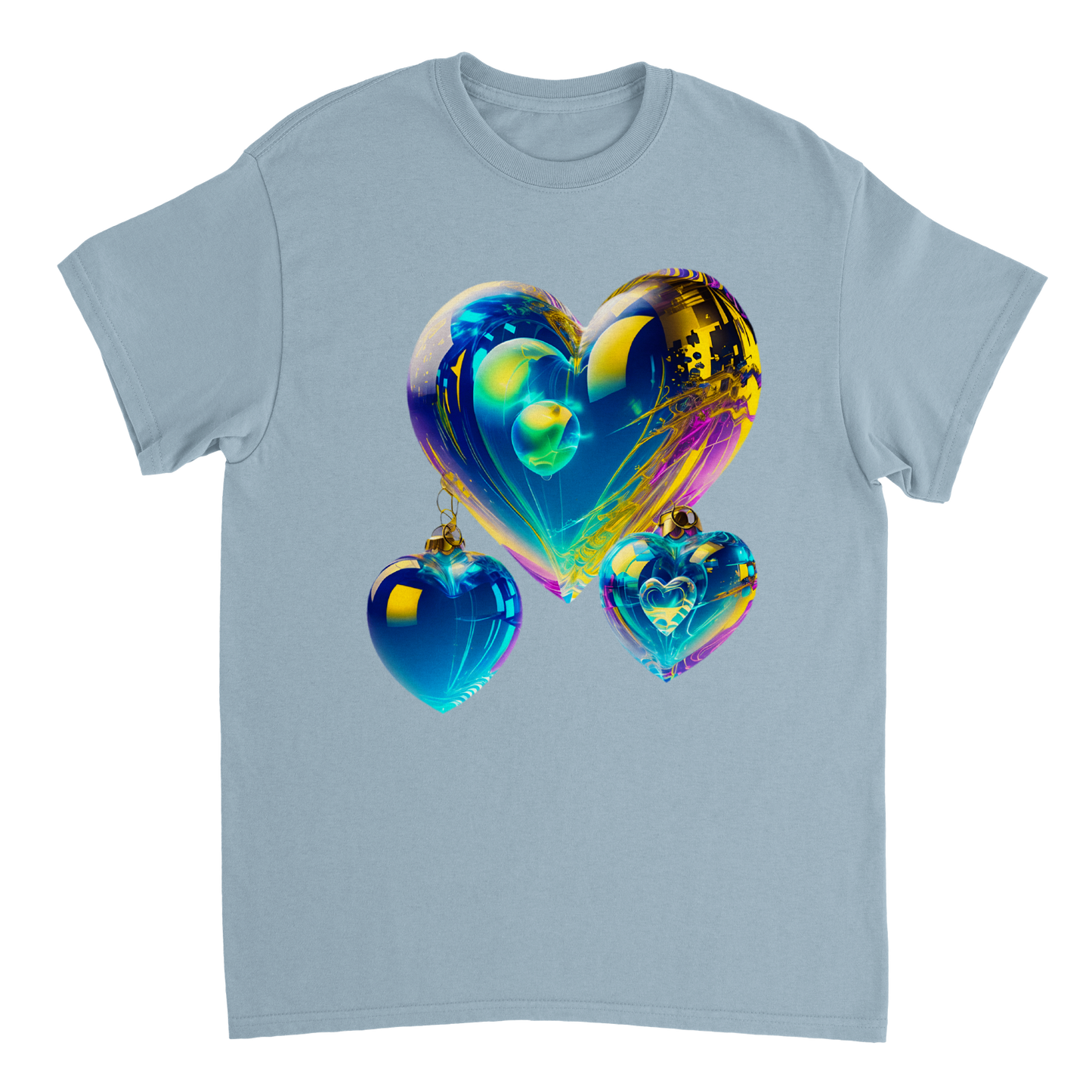 Love Heart - Heavyweight Unisex Crewneck T-shirt 1