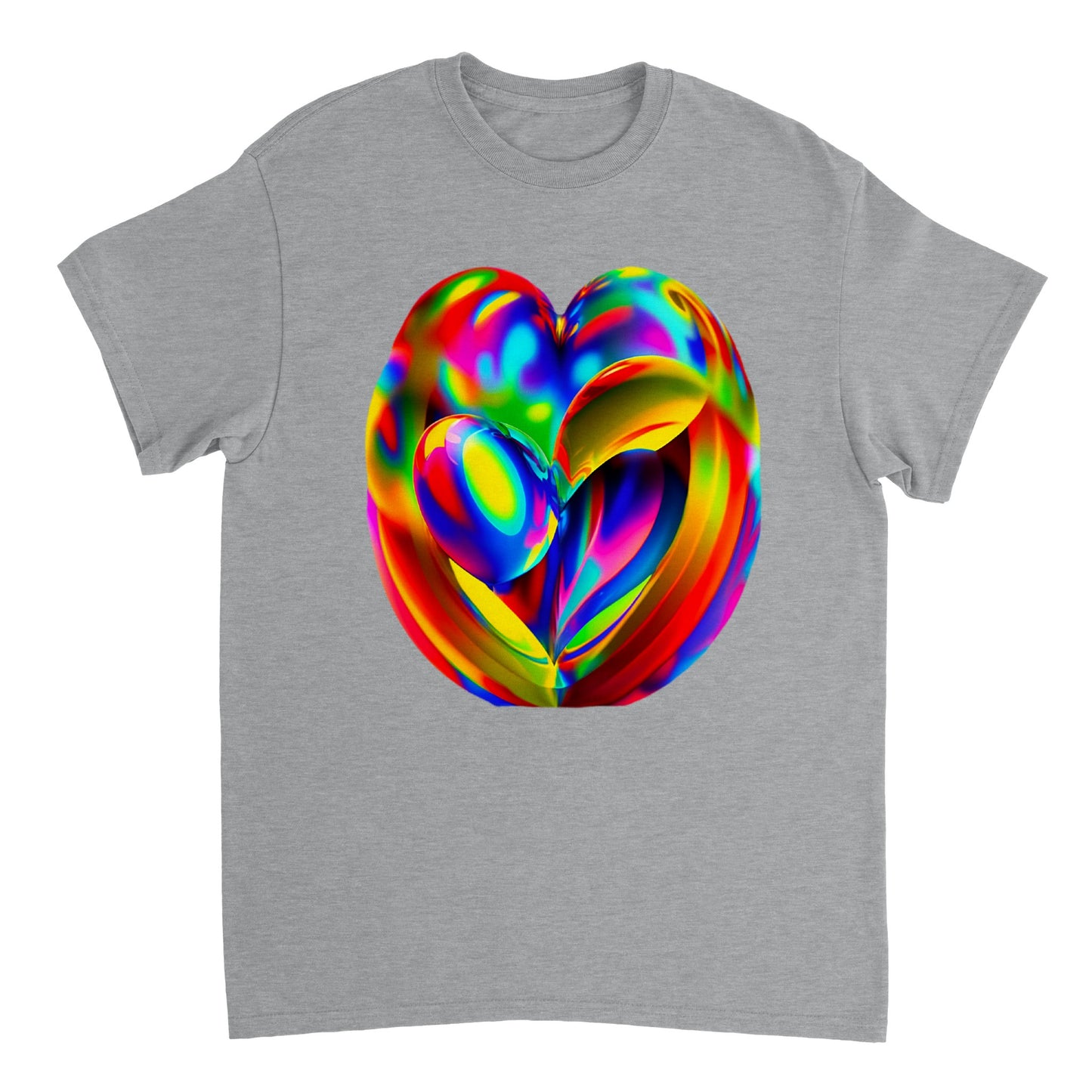 Love Heart - Heavyweight Unisex Crewneck T-shirt 56