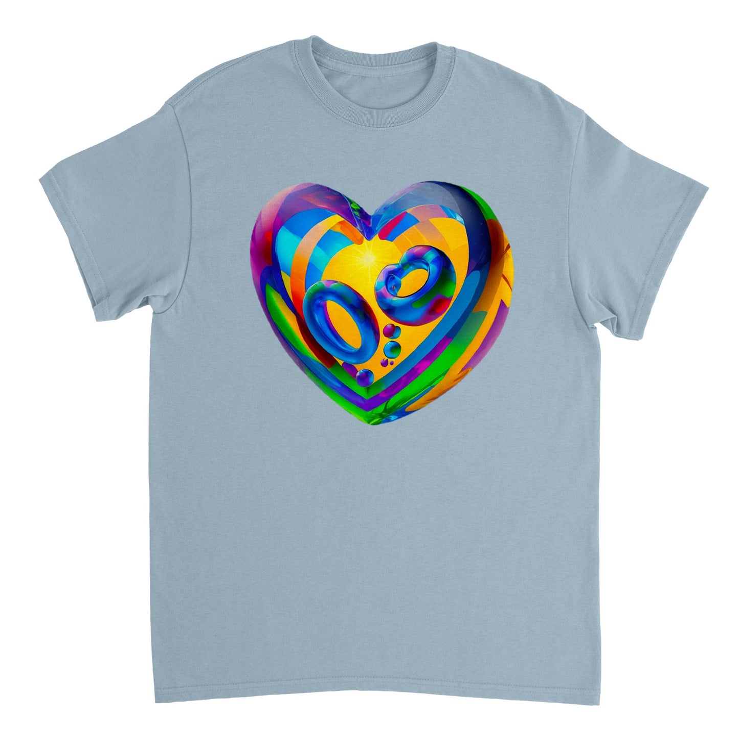 Love Heart - Heavyweight Unisex Crewneck T-shirt 97