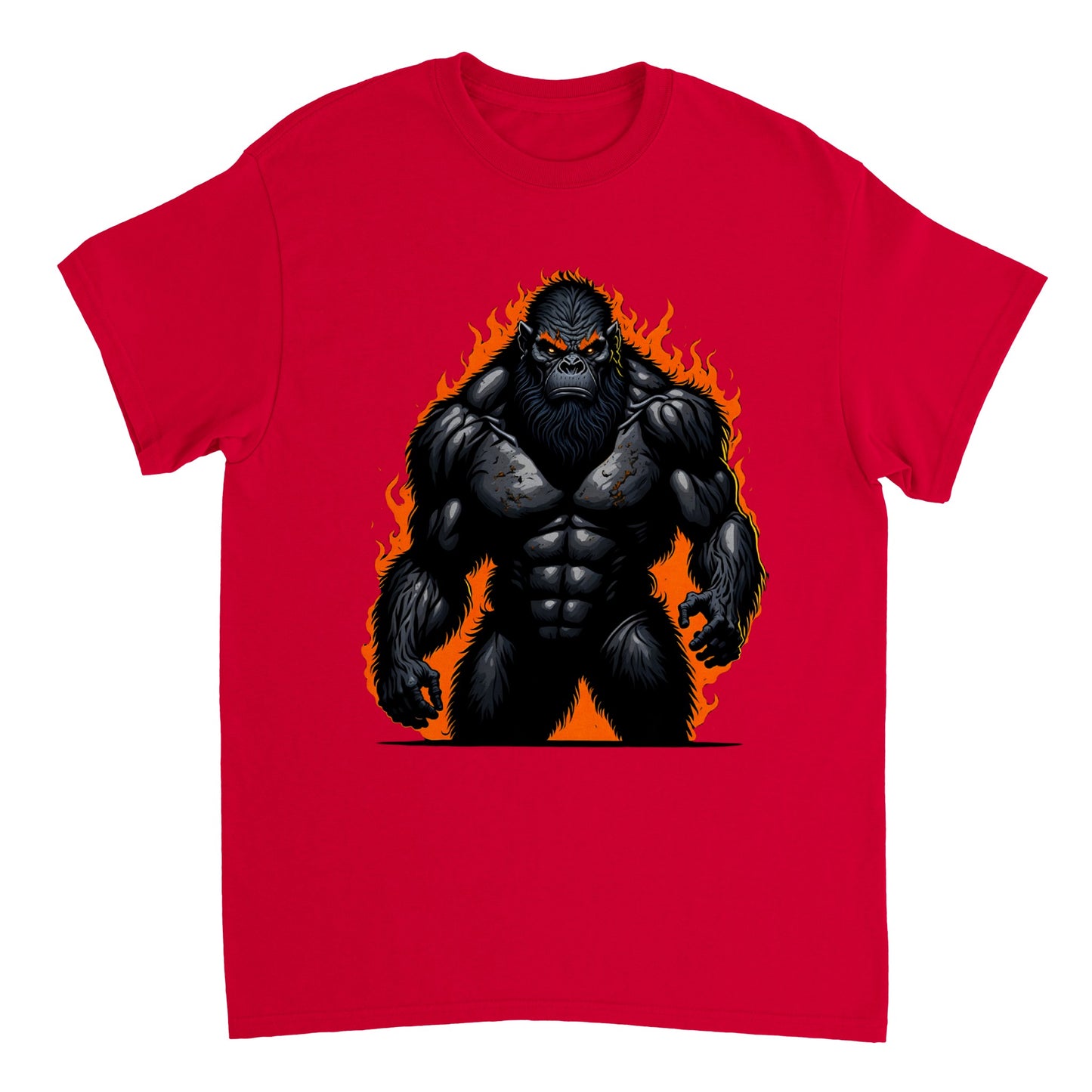 3D Bigfoot Art - Heavyweight Unisex Crewneck T-shirt 18