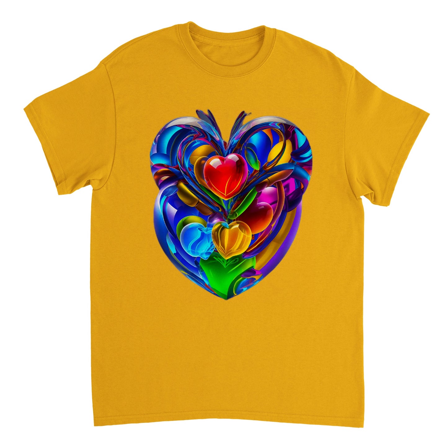Love Heart - Heavyweight Unisex Crewneck T-shirt 7