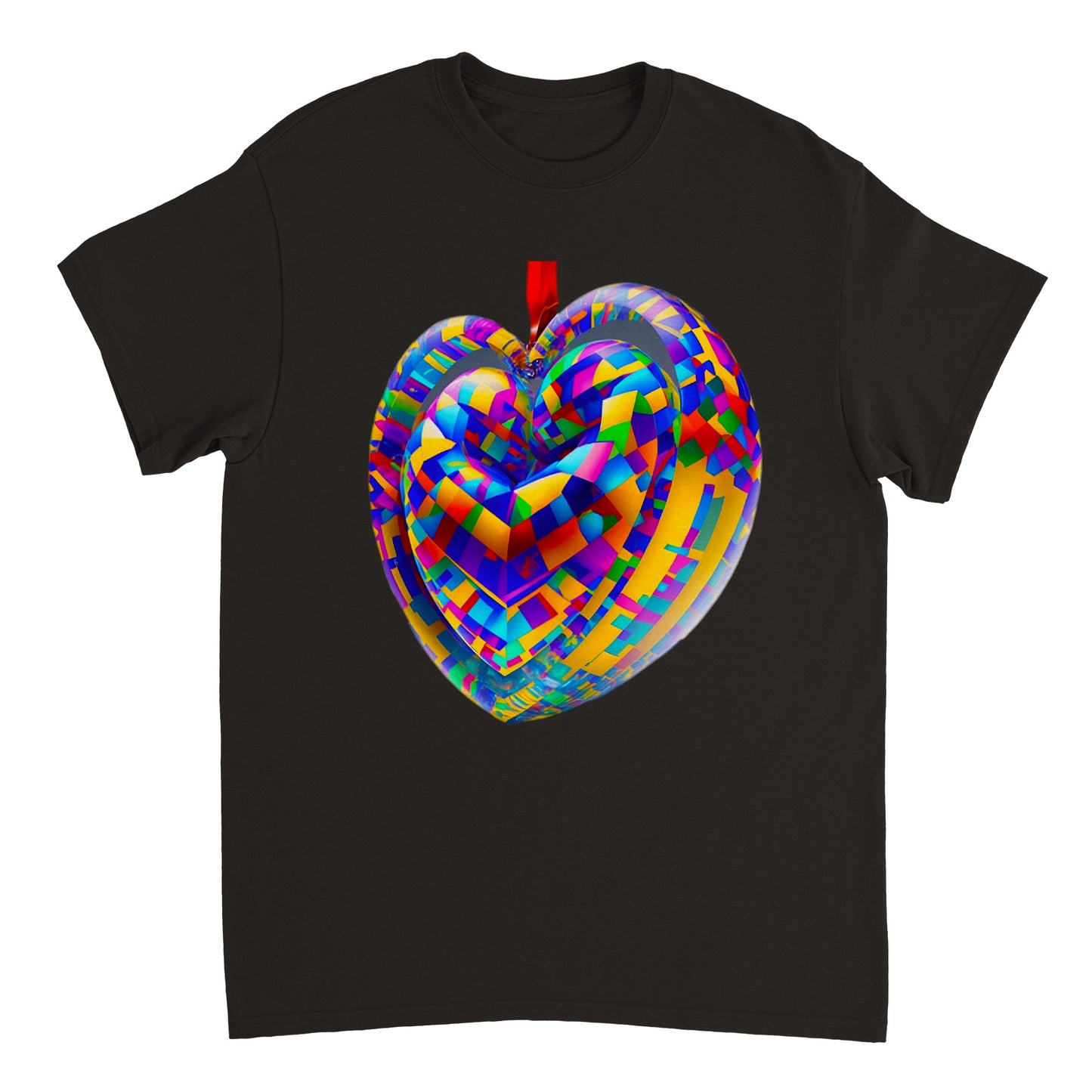 Love Heart - Heavyweight Unisex Crewneck T-shirt 80