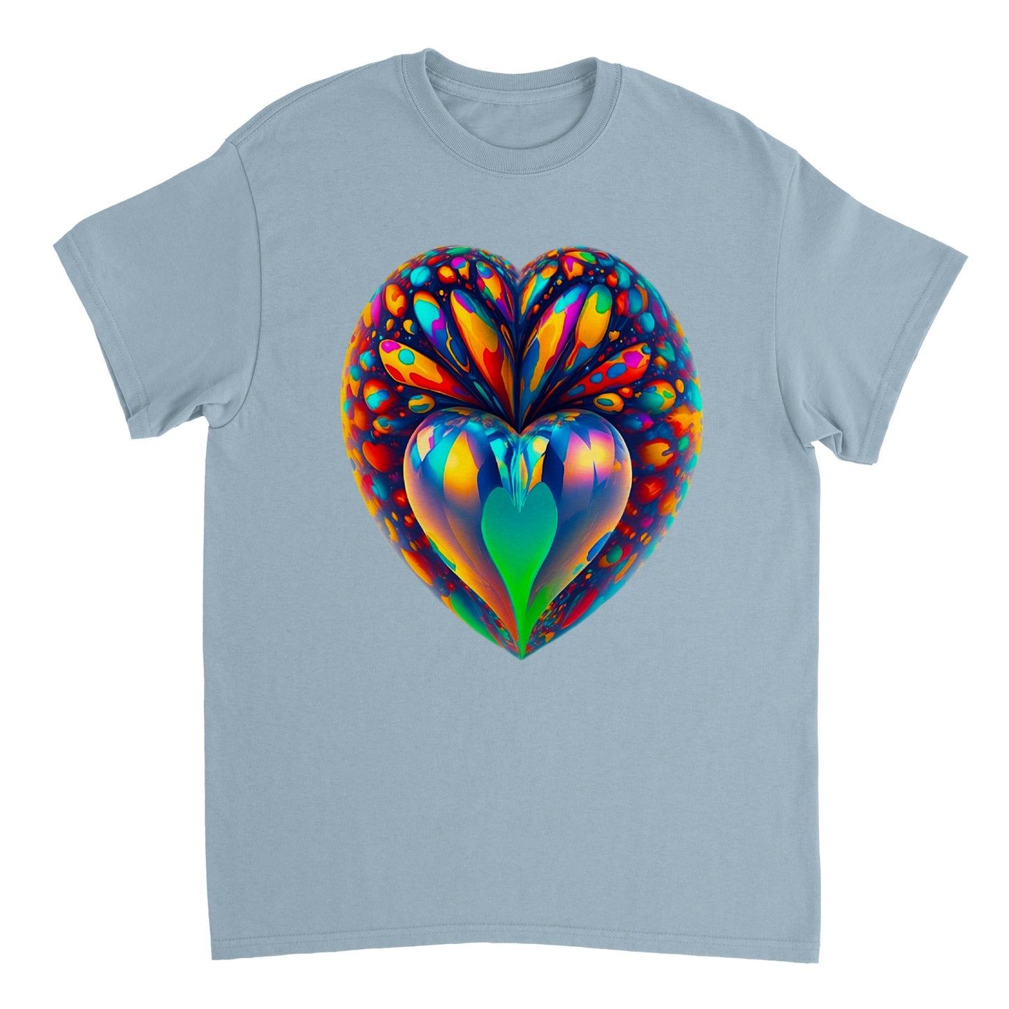 Love Heart - Heavyweight Unisex Crewneck T-shirt 91
