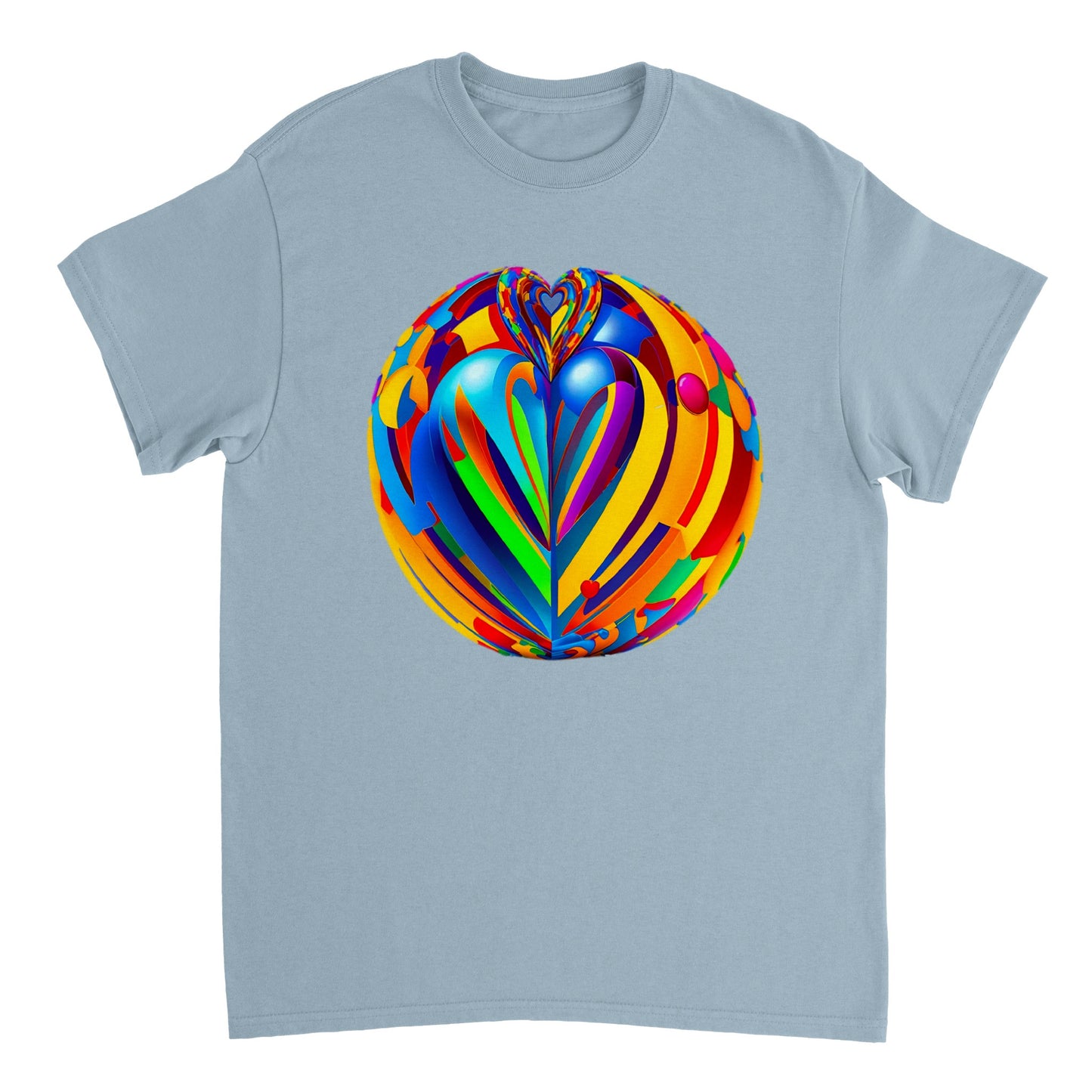Love Heart - Heavyweight Unisex Crewneck T-shirt 90