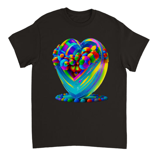 Love Heart - Heavyweight Unisex Crewneck T-shirt 96