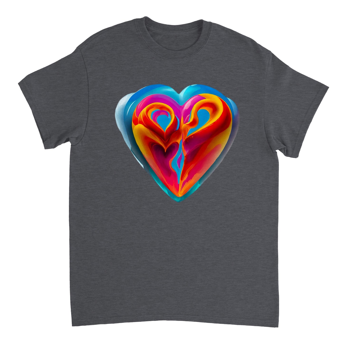 Love Heart - Heavyweight Unisex Crewneck T-shirt 112