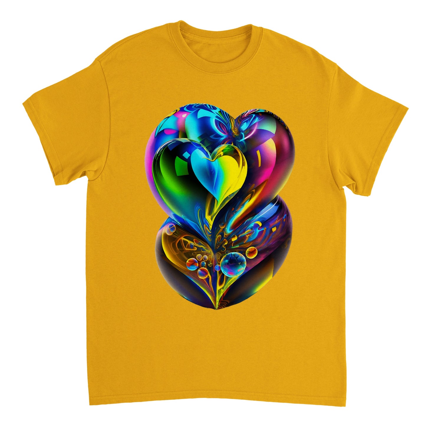 Love Heart - Heavyweight Unisex Crewneck T-shirt 8