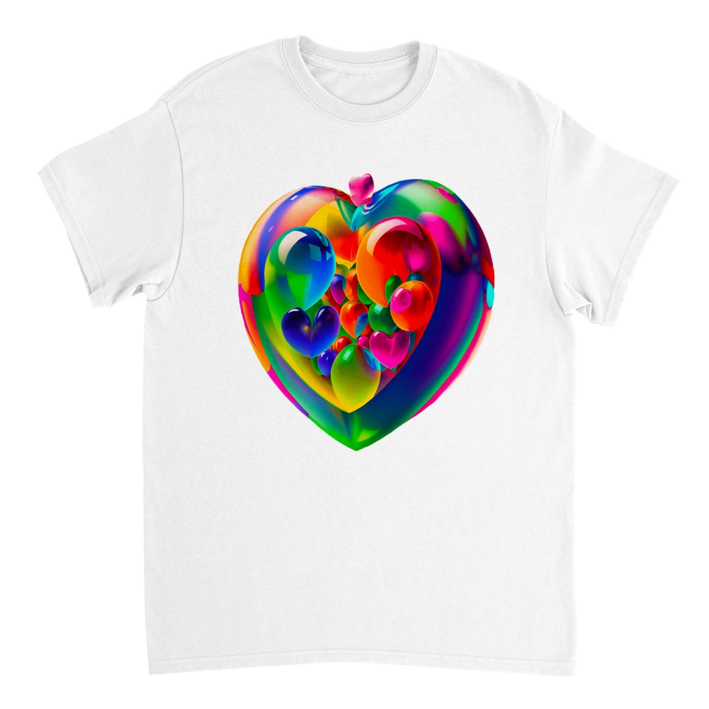 Love Heart - Heavyweight Unisex Crewneck T-shirt 47