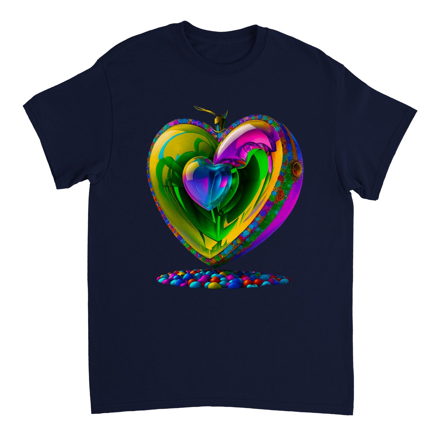 Love Heart - Heavyweight Unisex Crewneck T-shirt 55