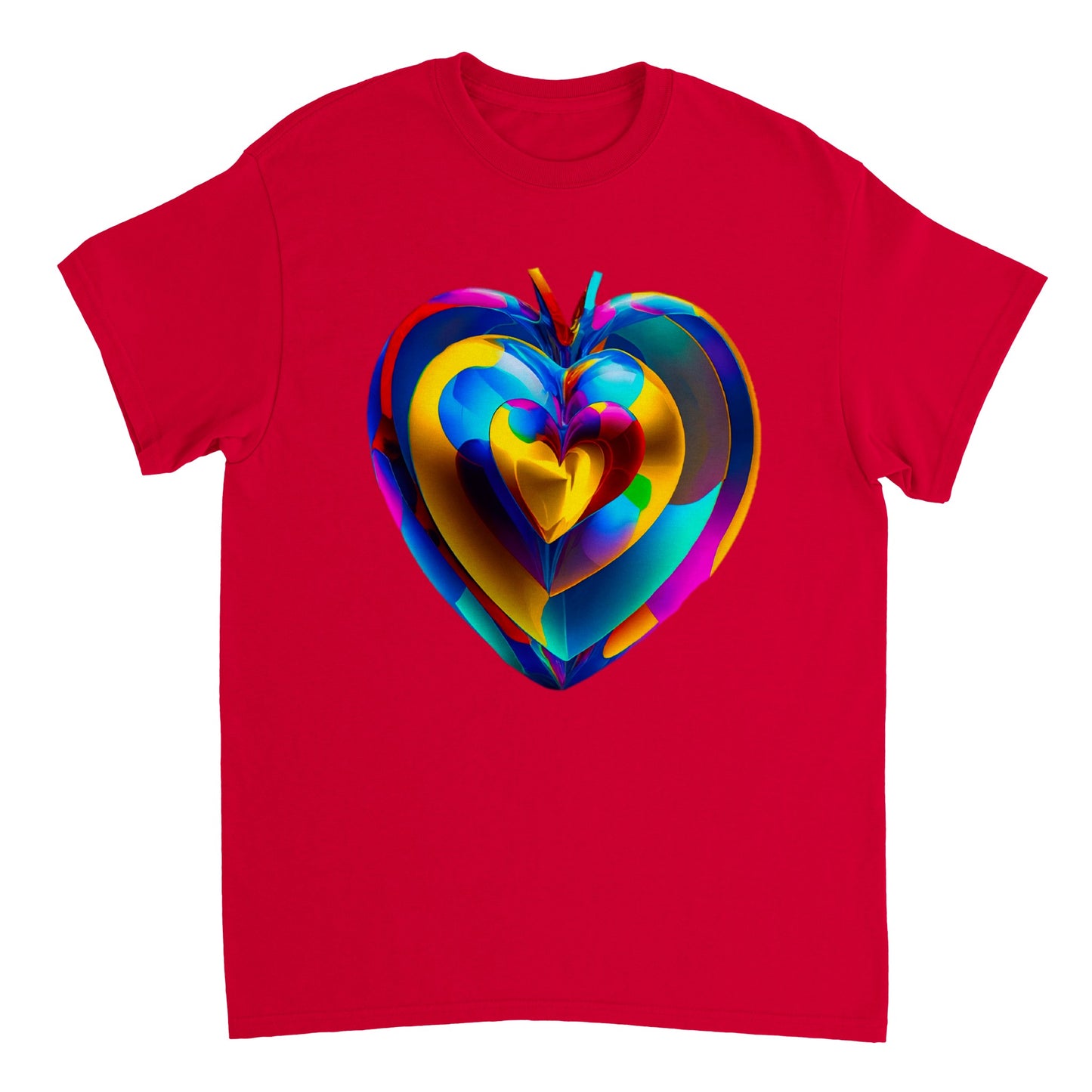Love Heart - Heavyweight Unisex Crewneck T-shirt 85