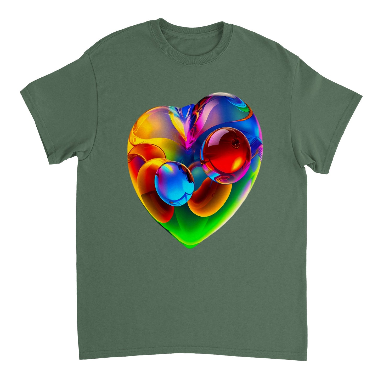 Love Heart - Heavyweight Unisex Crewneck T-shirt 64