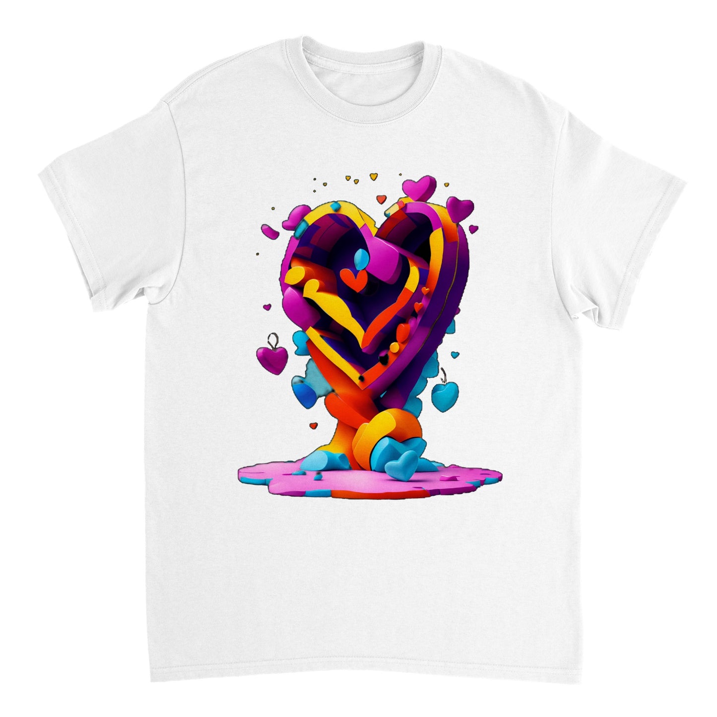 Love Heart - Heavyweight Unisex Crewneck T-shirt 27