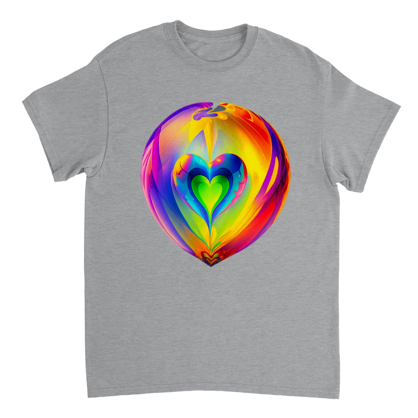 Love Heart - Heavyweight Unisex Crewneck T-shirt 101
