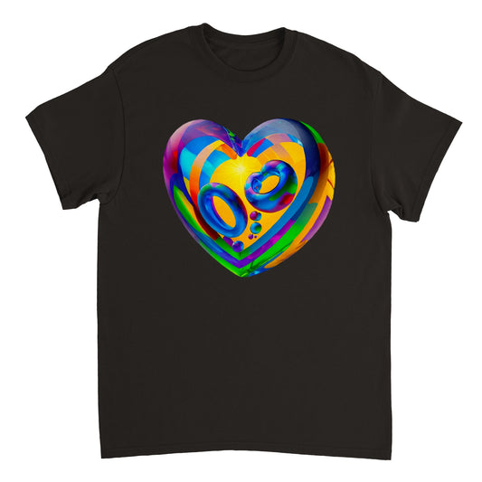 Love Heart - Heavyweight Unisex Crewneck T-shirt 97