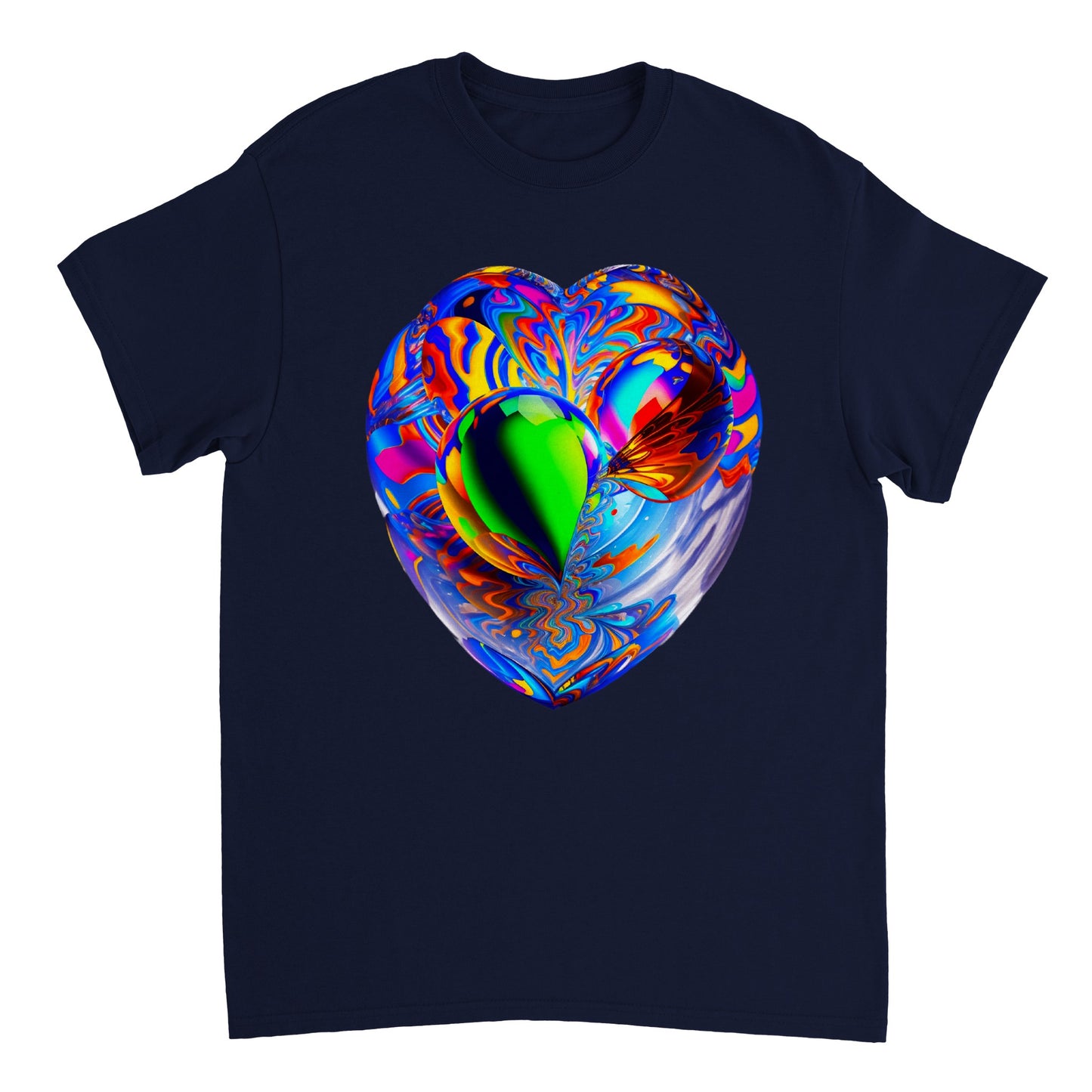 Love Heart - Heavyweight Unisex Crewneck T-shirt 6