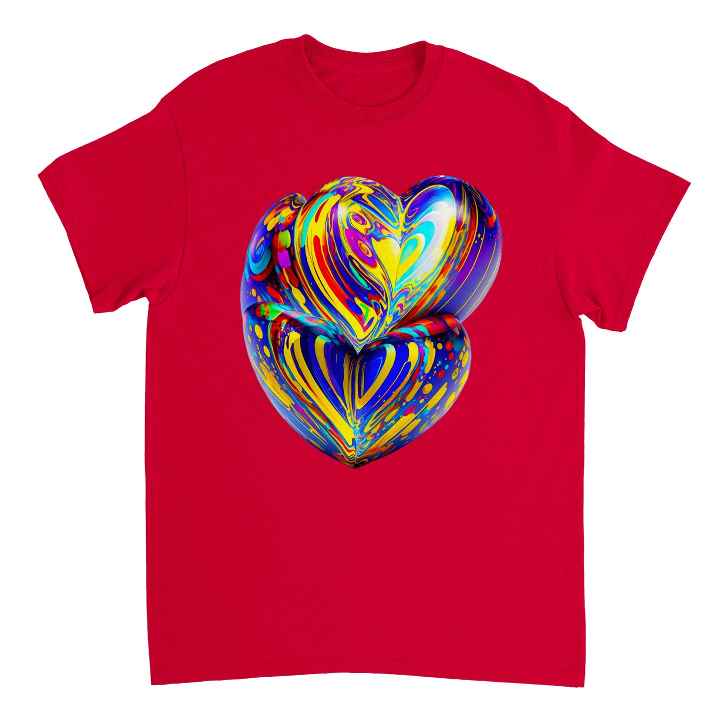 Love Heart - Heavyweight Unisex Crewneck T-shirt 2