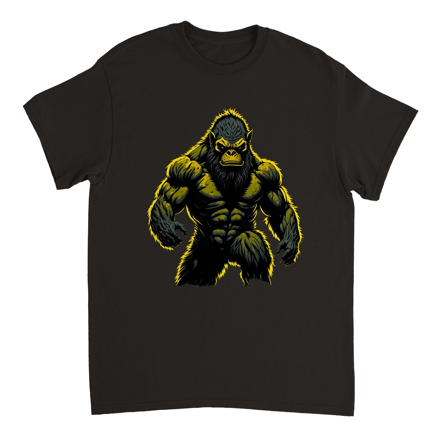 3D Bigfoot Art - Heavyweight Unisex Crewneck T-shirt 3
