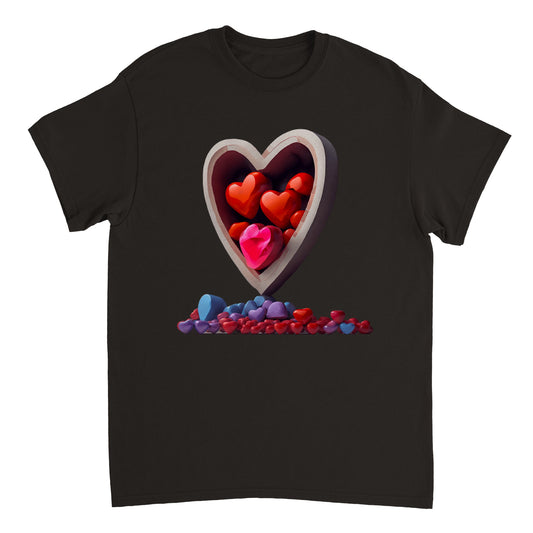 Love Heart - Heavyweight Unisex Crewneck T-shirt 25