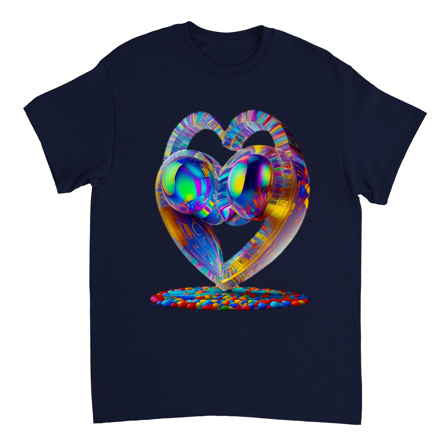 Love Heart - Heavyweight Unisex Crewneck T-shirt 74