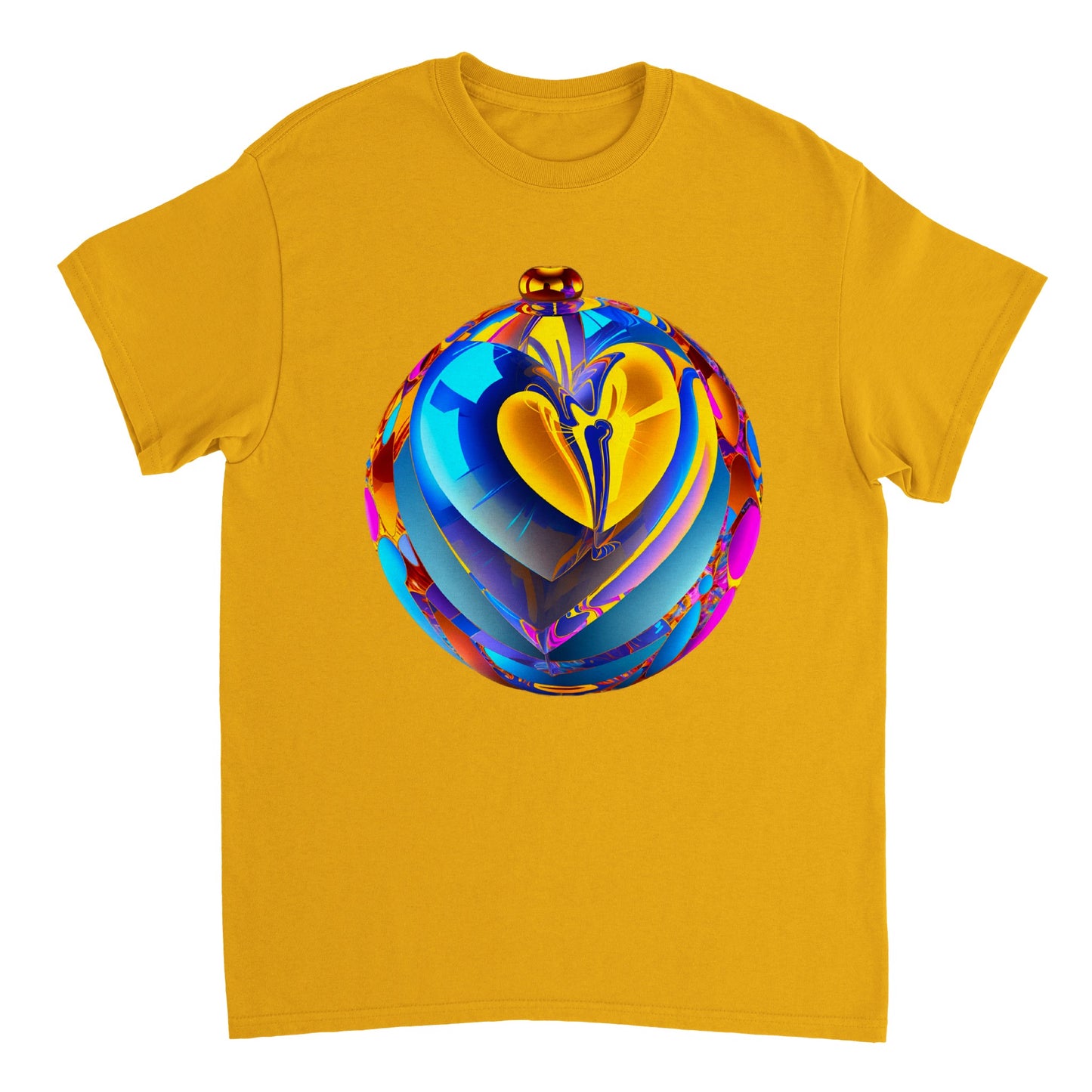 Love Heart - Heavyweight Unisex Crewneck T-shirt 34