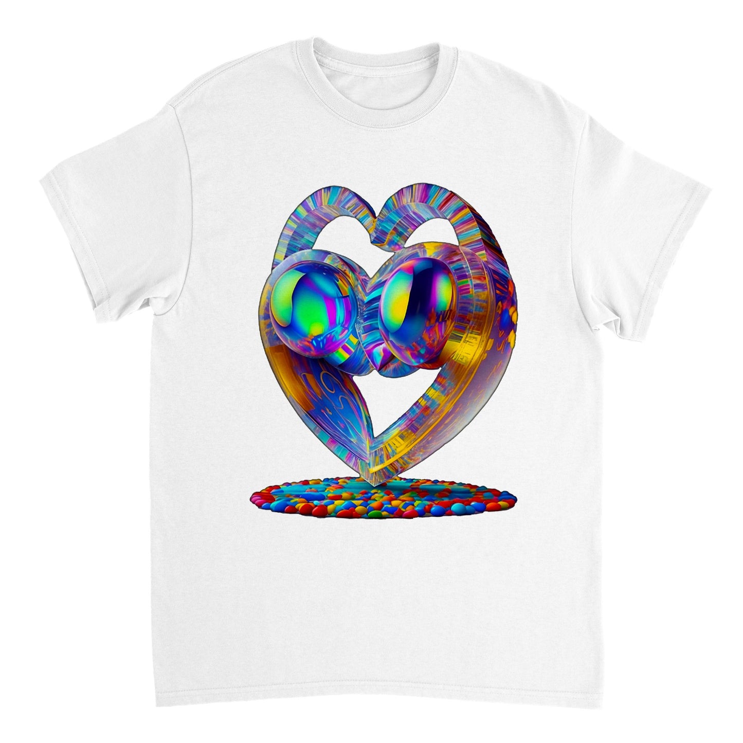 Love Heart - Heavyweight Unisex Crewneck T-shirt 74