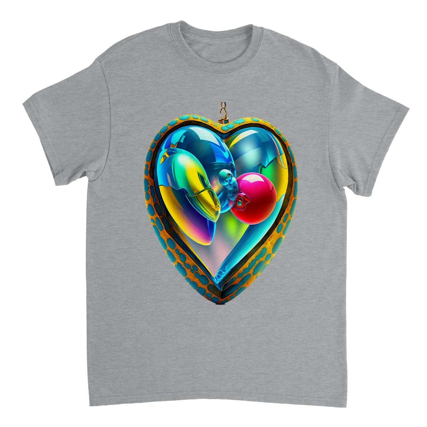 Love Heart - Heavyweight Unisex Crewneck T-shirt 31